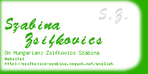 szabina zsifkovics business card